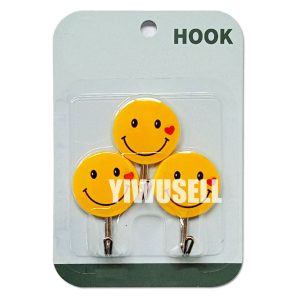 Best 3pcs Smile face Adhesive Hooks for sale 01-yiwusell.cn