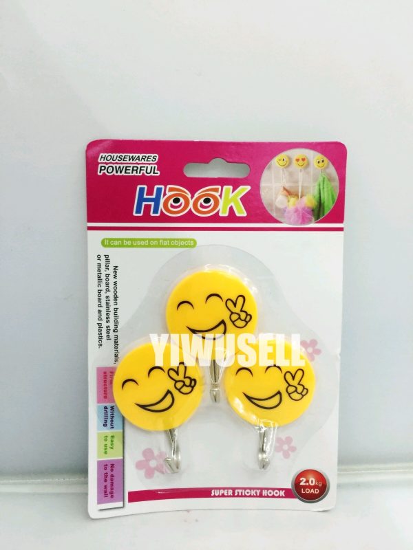 Best 3pcs Smile face Adhesive Hooks for sale 09-yiwusell.cn